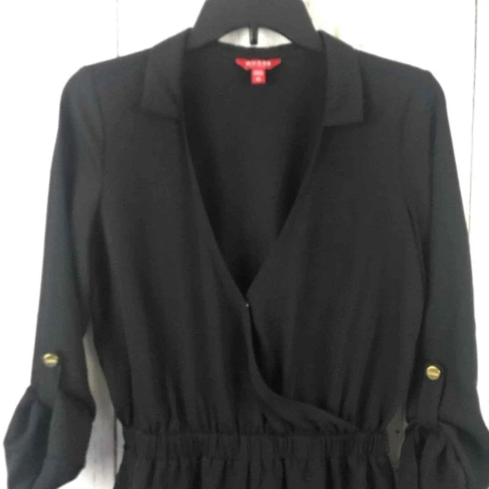 Guess Black‎ Long Sleeve Romper